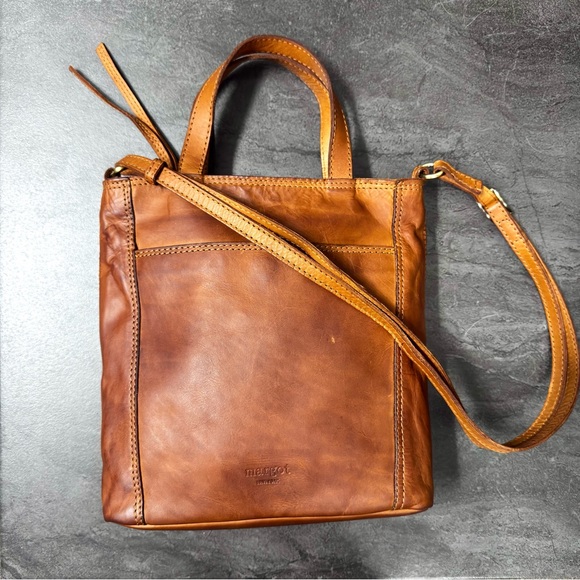 margot Handbags - Margot New York Anna Crossbody Tote in Cognac